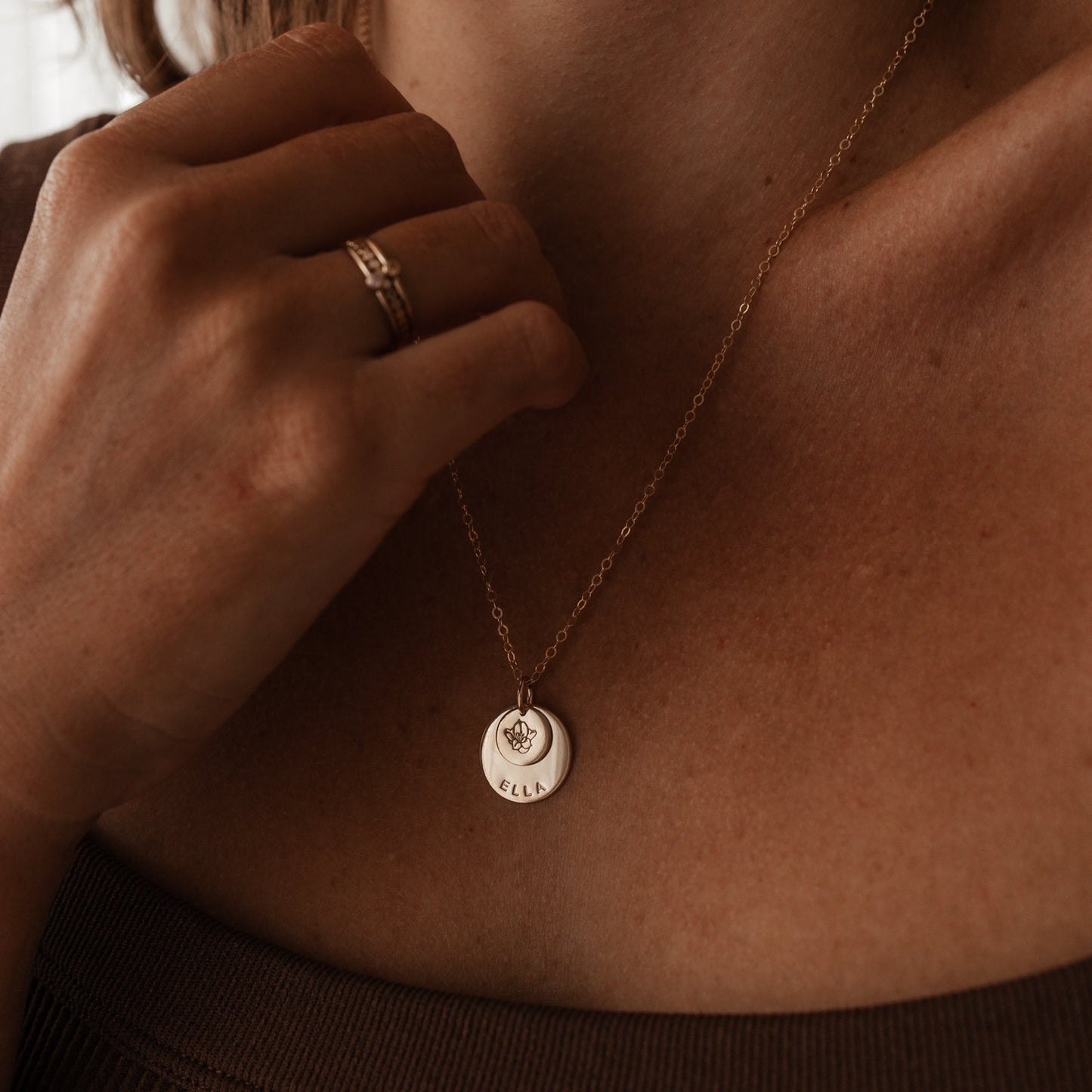 Large & Small Stacking Pendant Necklace