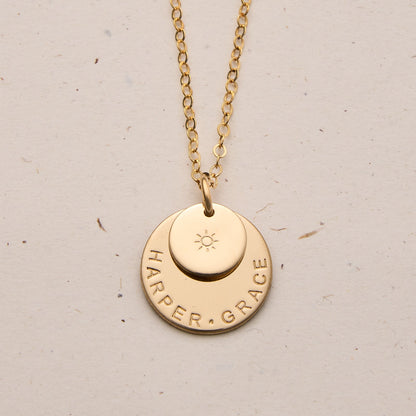 Large & Small Stacking Pendant Necklace