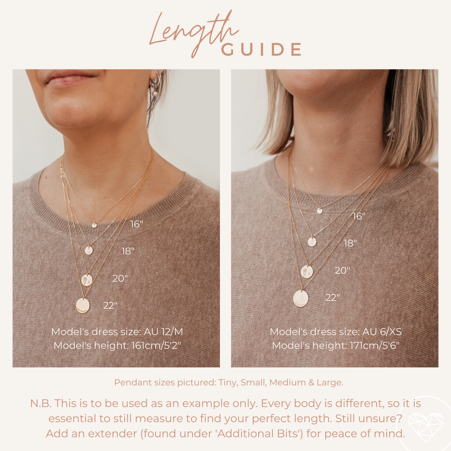 Medium & Small Pendant Necklace