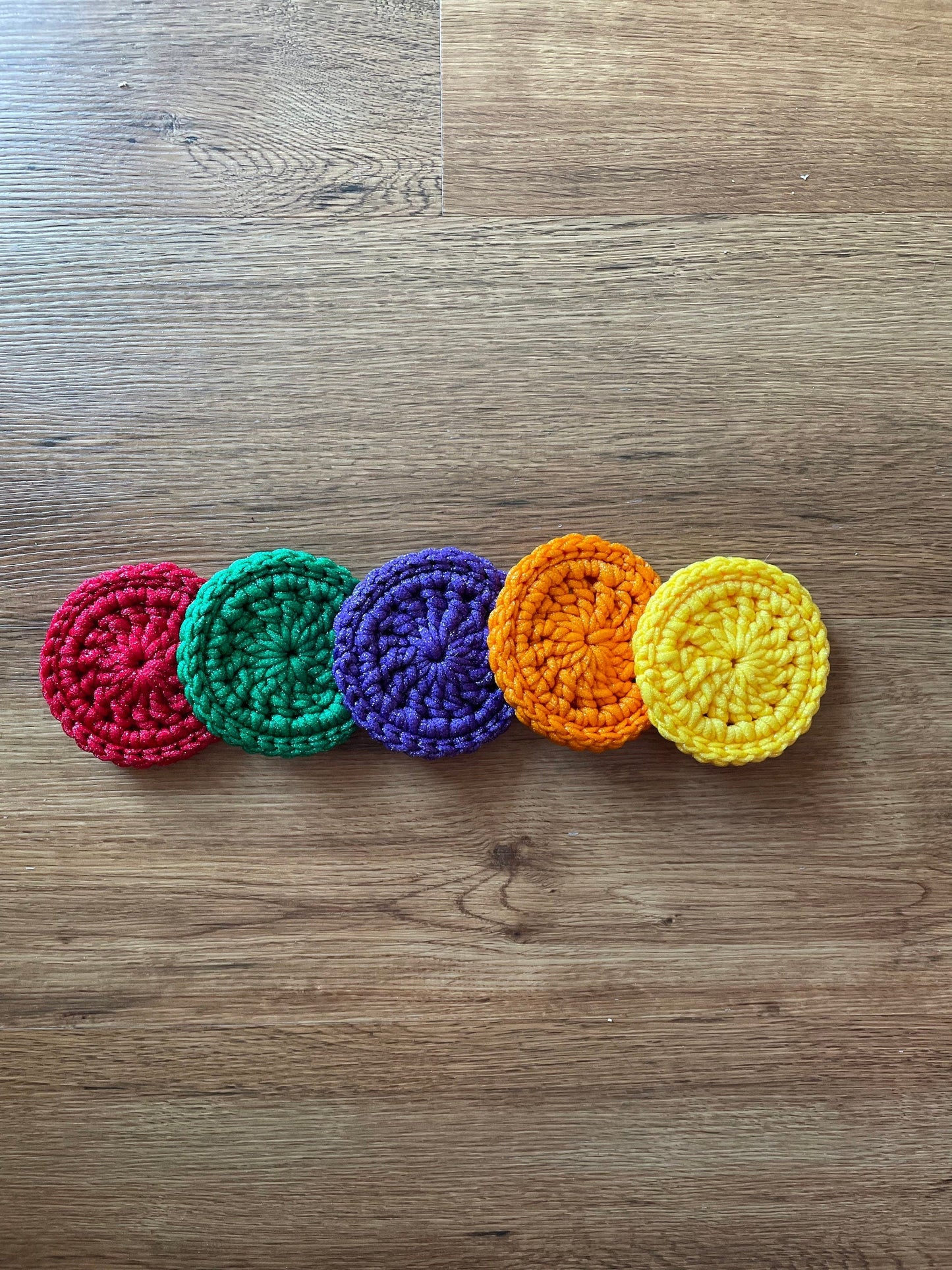 Handmade Crochet Nylon Dish Scrubber, Reusable Kitchen Scrubbie for Dishwashing and Cleaning