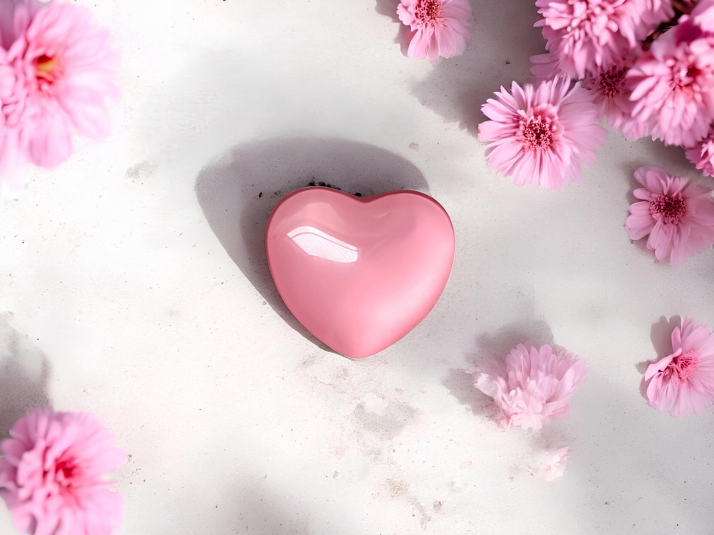 Handmade Resin Heart Phone Grip, Magnetic Stand Compatible with MagSafe, Elegant Adhesive Griptok Accessory for Smartphones