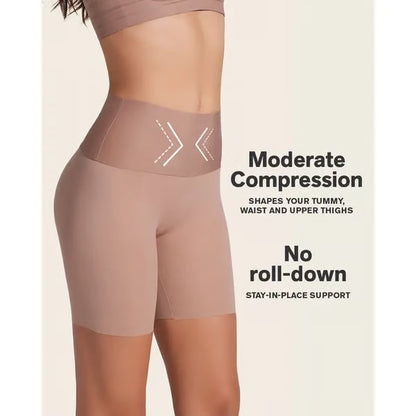 Stay-In-Place Seamless Shaper Short